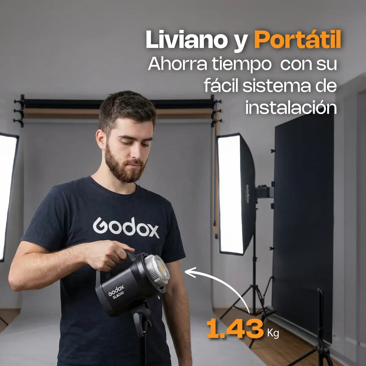 GODOX - Godox SL60IID Luz Continua LED 5600K CRI 96+ Bowens App Video Streaming Fotografía