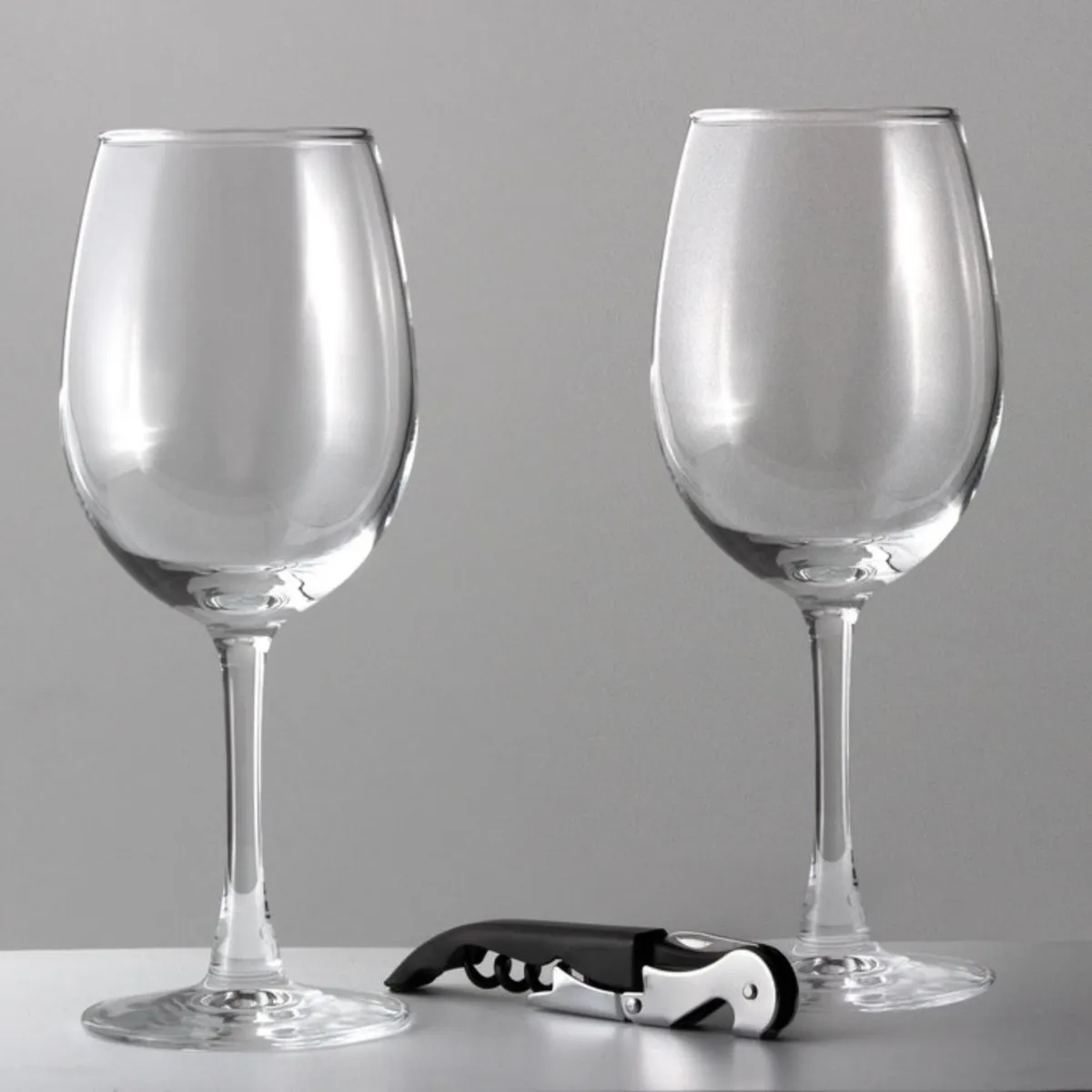 GENERICO - Set Copas Vino + Descorchador Ideal Para Regalo