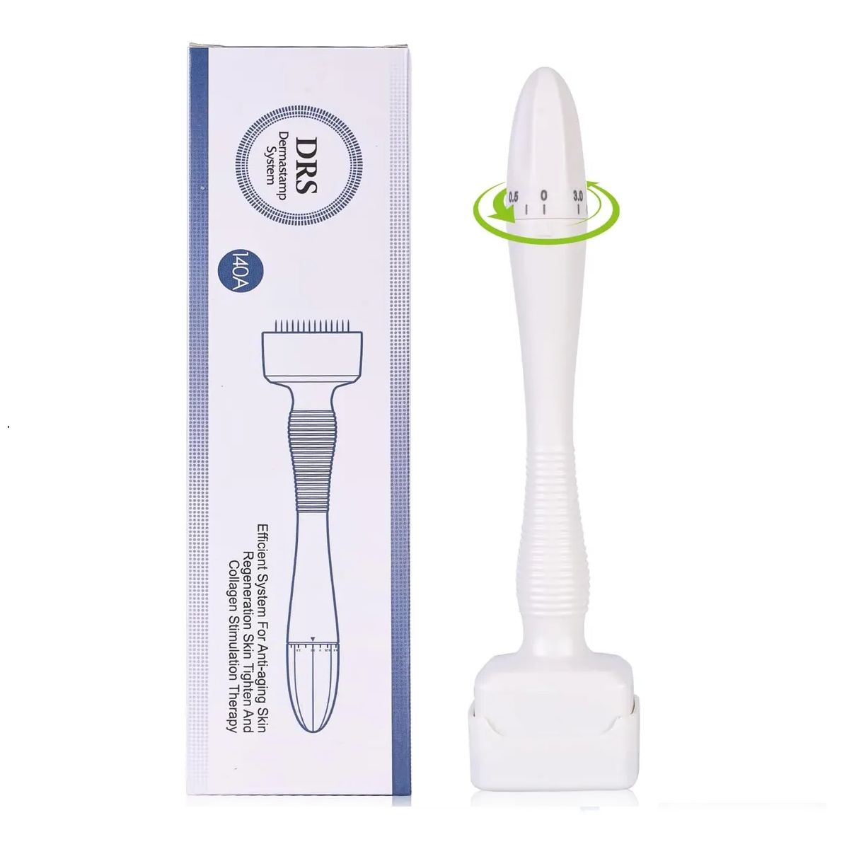 KIRKLAND - Dermaroller ajustable Titanio para Barba y Cabello 0.50mm
