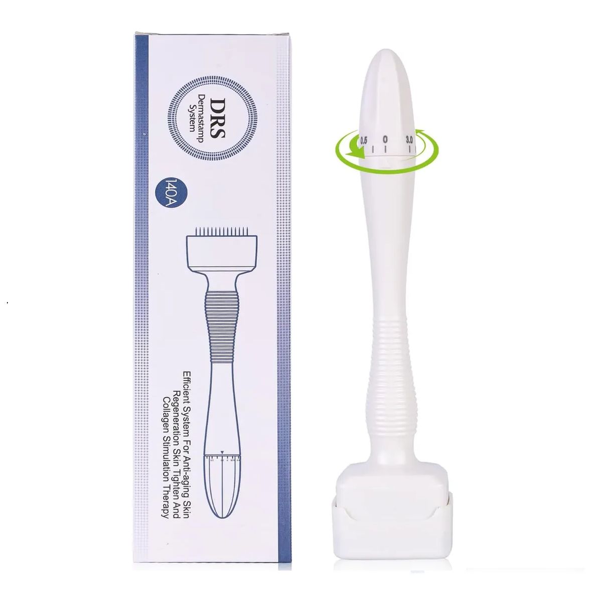 KIRKLAND - Dermaroller ajustable Titanio para Barba y Cabello 0.50mm