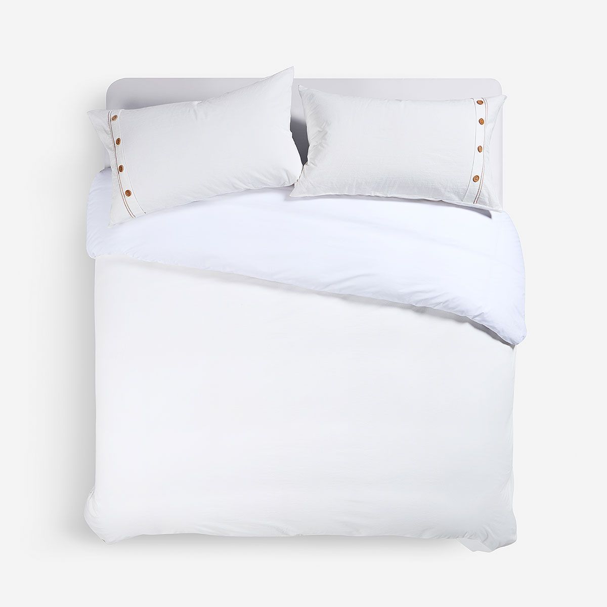 ROSEN - Funda de Plumón Algodón Lanin Blanco King