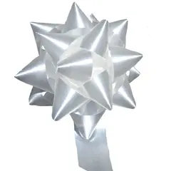 GENERICO - Set 20 Cintas Blancas Lazos Rositas Moños Para Regalo 8cm