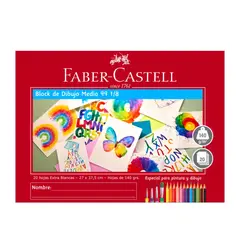 FABER-CASTELL - Block de dibujo medio 99 1/8