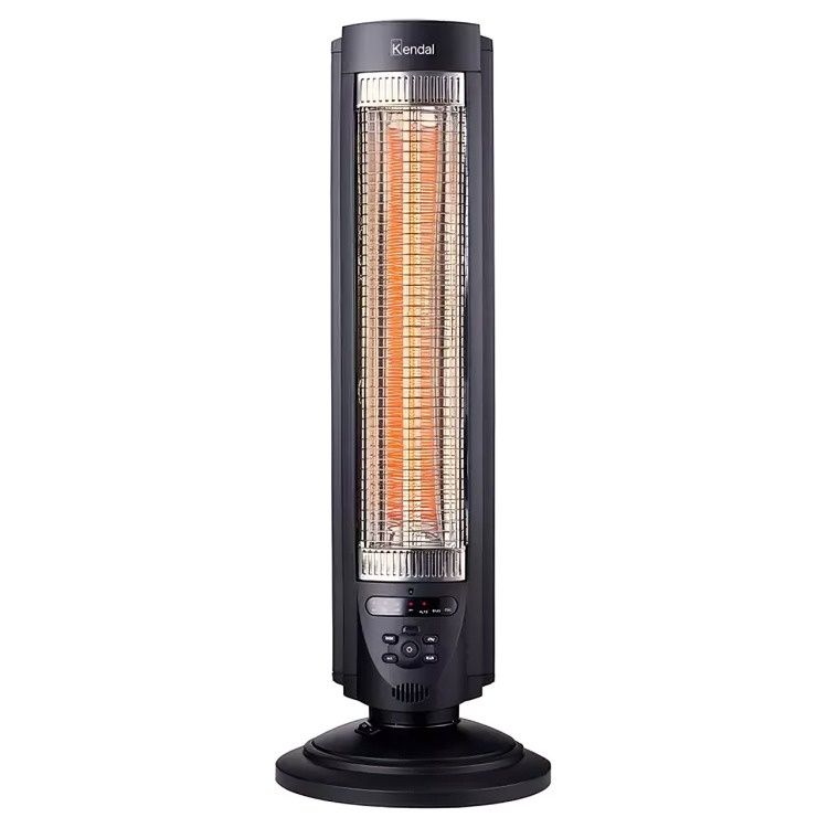 KENDAL CALEFACTOR CON EFECTO LUMINOSO FIBRA CARBONO KFC-600D NEGRO