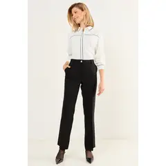 MA GRIFFE - Pantalon Liso Mujer Negro Magriffe
