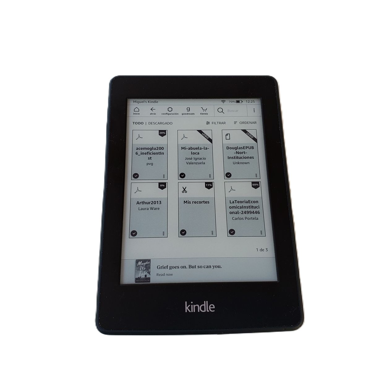 AMAZON - Kindle Paperwhite 6ta Gen 6inch, 4Gb Negro