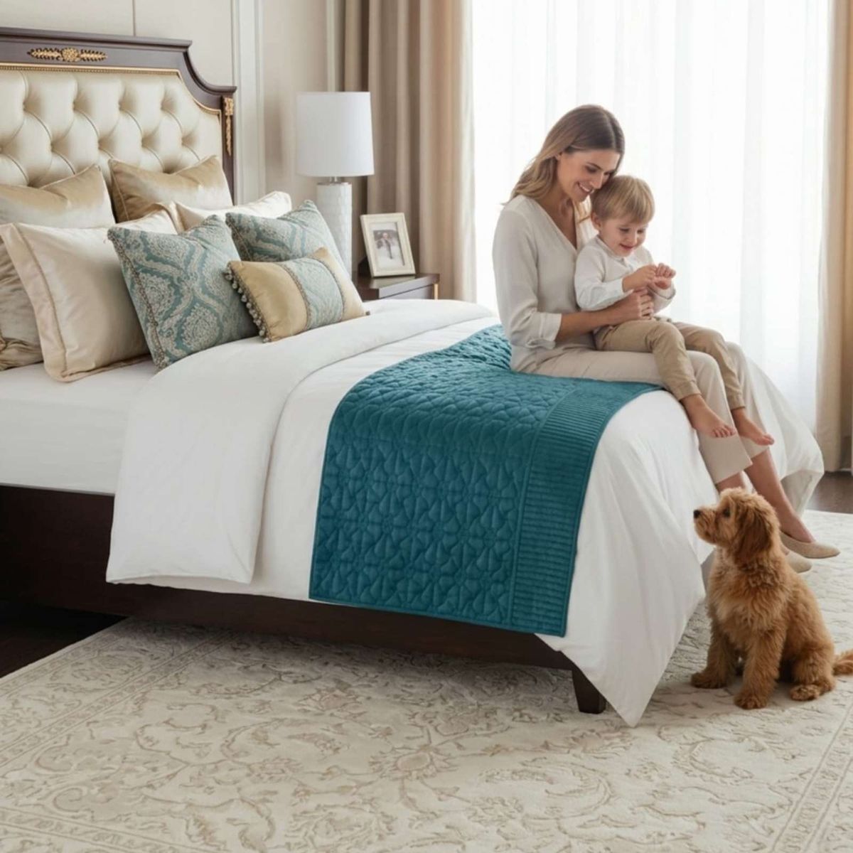GENERICO - Piecera de Cama Moderna Con Textura Ultra Suave