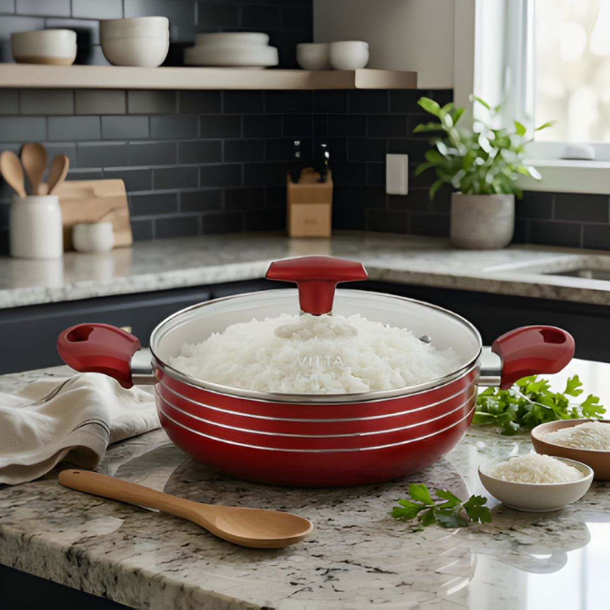 VITTA - Olla Arrocera 24 cm Rosso 2.8 lt