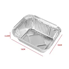 GENERICO - Envase Aluminio 13X10X4 Cm Desechable Cocina Alimentos Descripción Corta