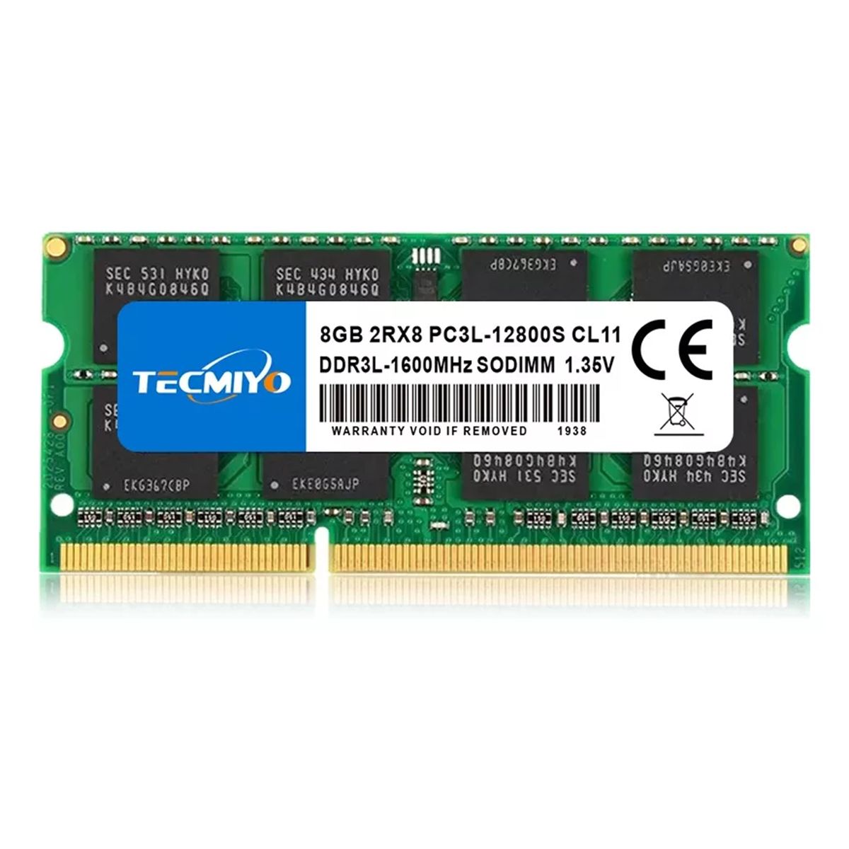 TECMIYO - Memoria Ram Tecmiyo Ddr3l 8gb 2rx8 12800s Notebook