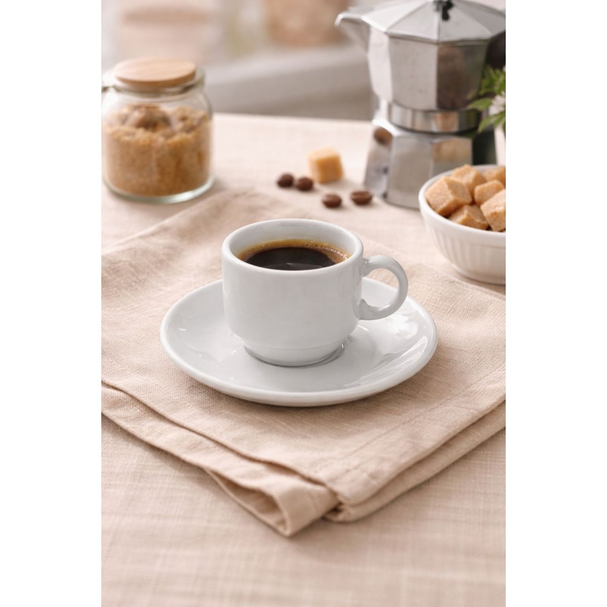 GENERICO - Juego De Tazas Café Espresso Con Platillos 90ml