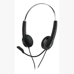 GENIUS - Auriculares Hs-220u Usb Con Micrófono 2,4 Mts Negro Call Center Copilot