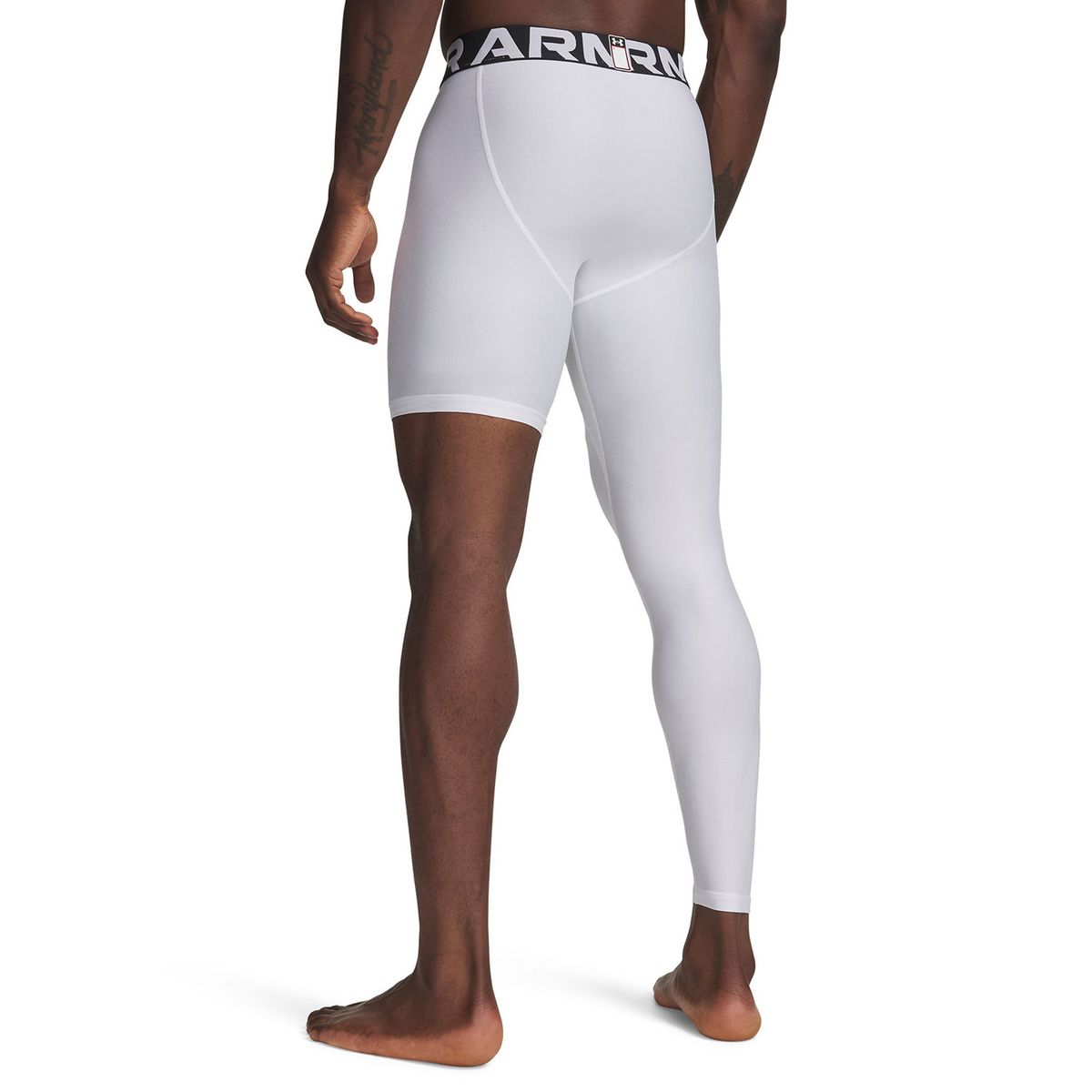 UNDER ARMOUR - Primera Capa Inferior Hombre Heatgear Asymm Right Leggings Blanco UNDER ARMOUR