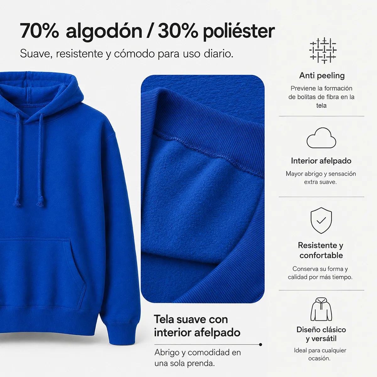 ANDESLAND OUTDOOR APPAREL - Polerón canguro con capucha Unisex