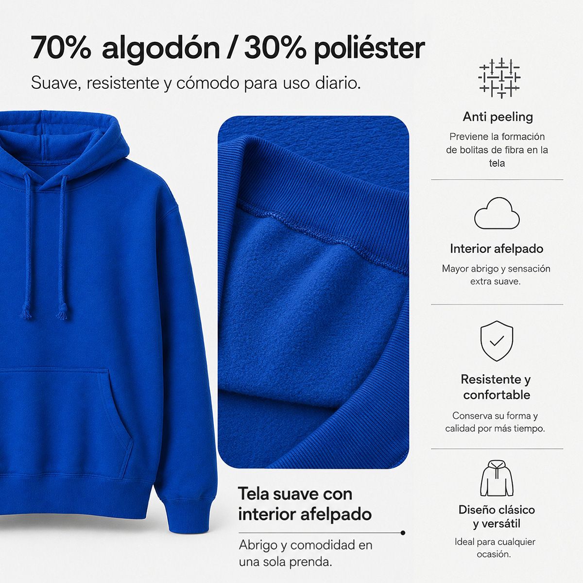 ANDESLAND OUTDOOR APPAREL - Polerón canguro con capucha Unisex