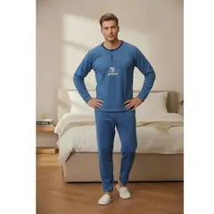 LIKE SHOP - Pijama Polar Hombre Invierno 2 Piezas Calidad Premium 4008