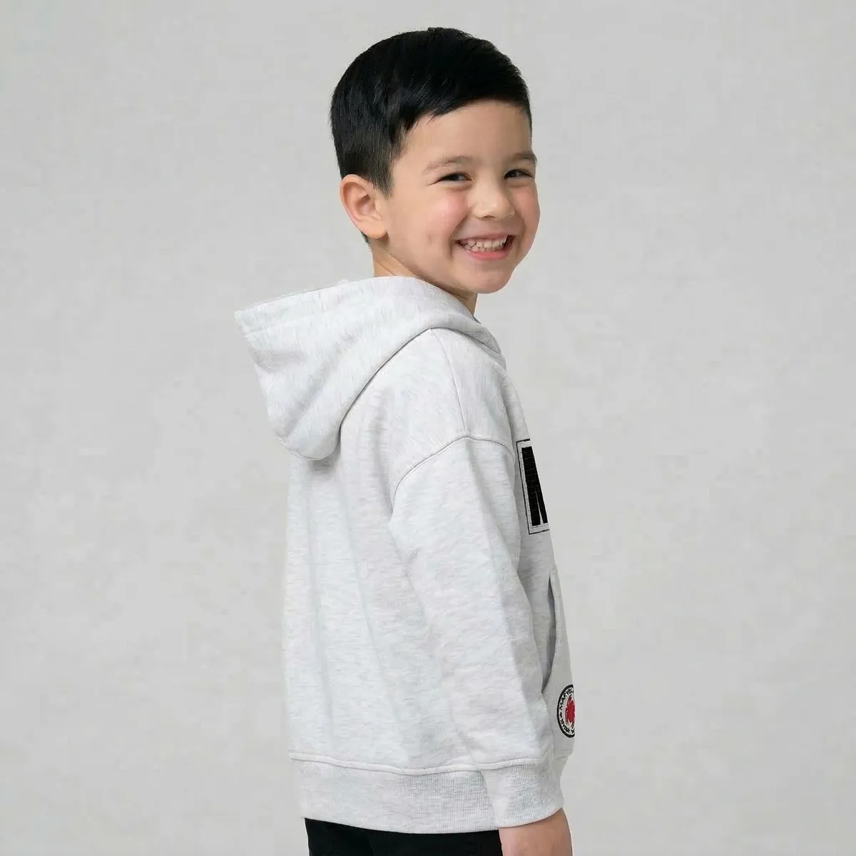 MARVEL - Polerón Cerrado Niño Hoodie Spiderman Blanco Marvel