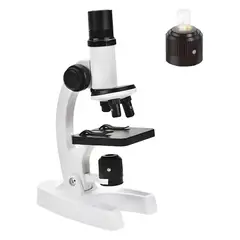 GENERICO - Microscopio Óptico Compuesto Didáctico 1200x Con Luz Led Blanco