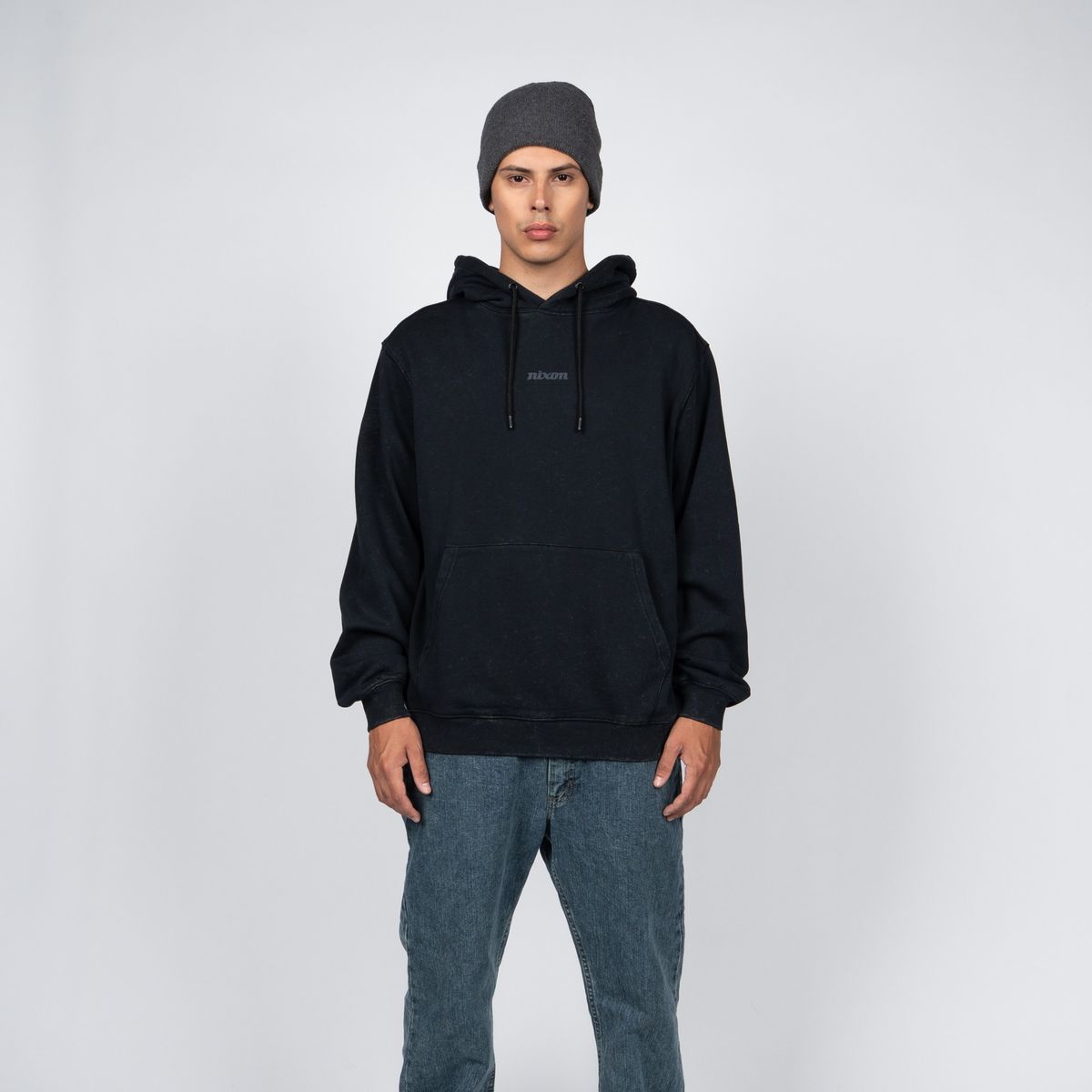 NIXON - Polerón Hoodie Nixon Men Tiny Logo Black