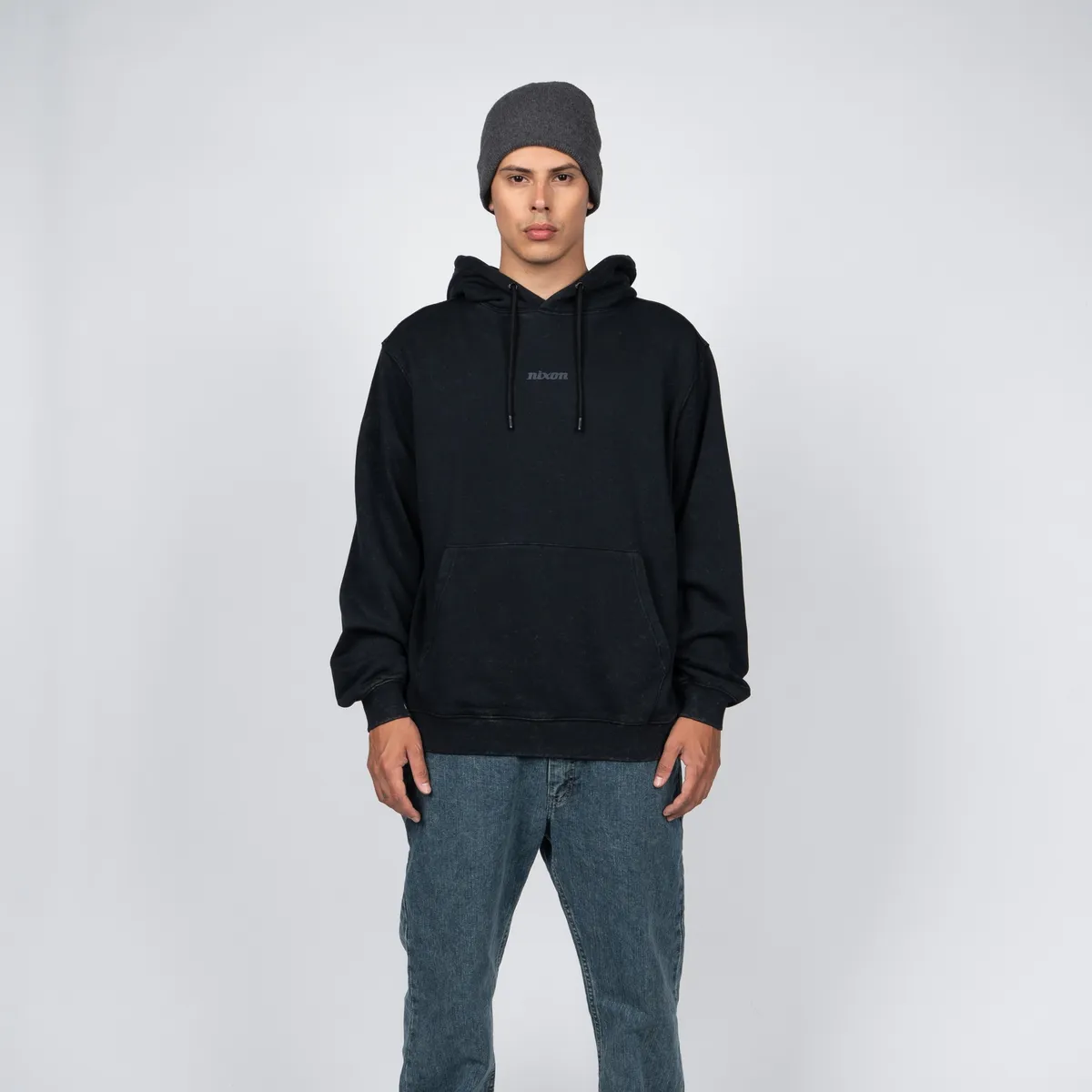 NIXON - Polerón Hoodie Nixon Men Tiny Logo Black
