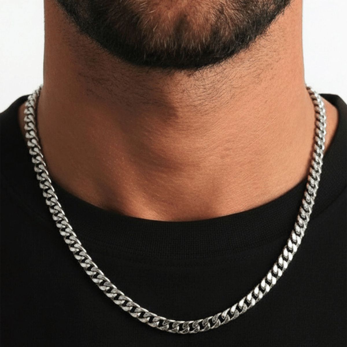 SAINT VENIK - Cadena Cuban Link 8mm 50cm Largo Hipoalergenica Saint Venik