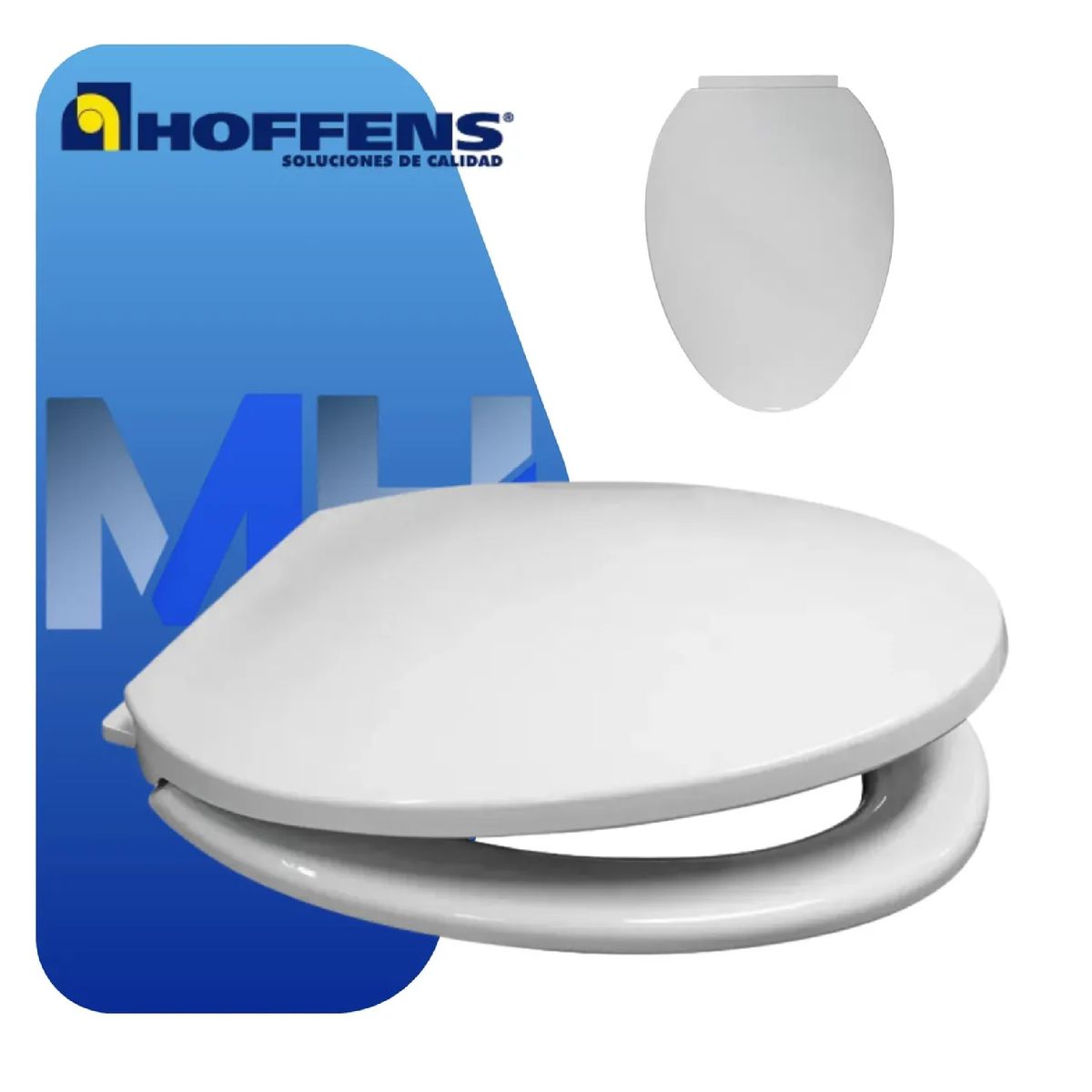 HOFFENS - Asiento Y Tapa Wc Elongado Reforzado Cierre Normal Hoffens