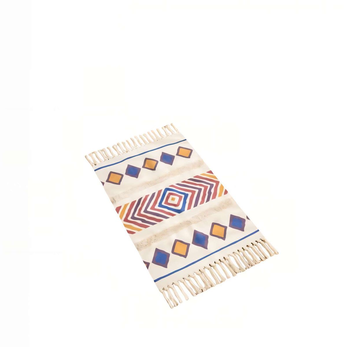 GENERICO - ALFOMBRA BAJADAS DE CAMA 60CMX90CM  BOHO DECORATIVAS 3
