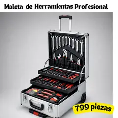 MOVI - Maleta de Herramientas con Ruedas – Kit Profesional de 799 Piezas