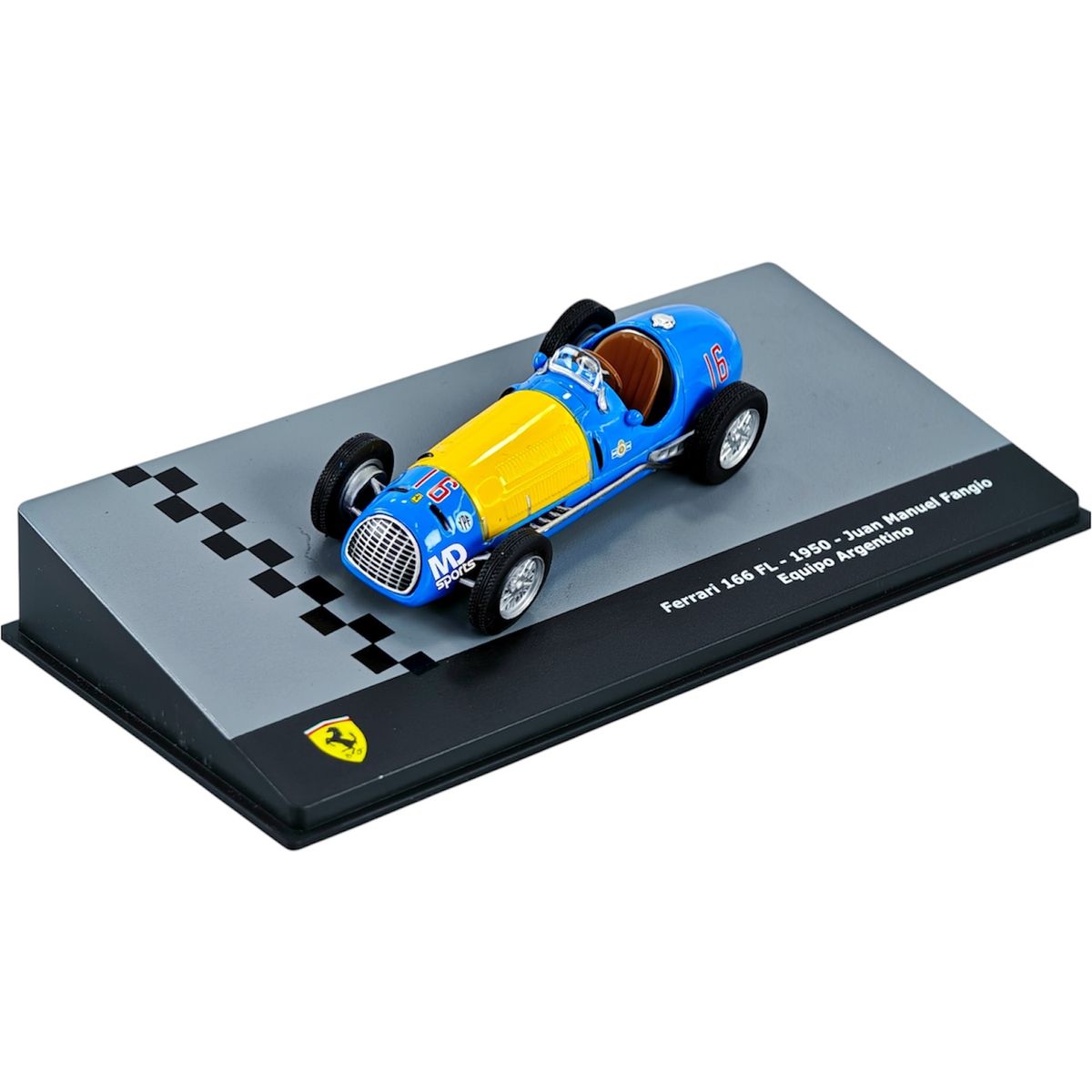 FORMULA 1 - Auto Formula 1 Ferrari 166FL Equipo Argentino 1950 #16 Fangio Caja Acrilica IXO 1:43