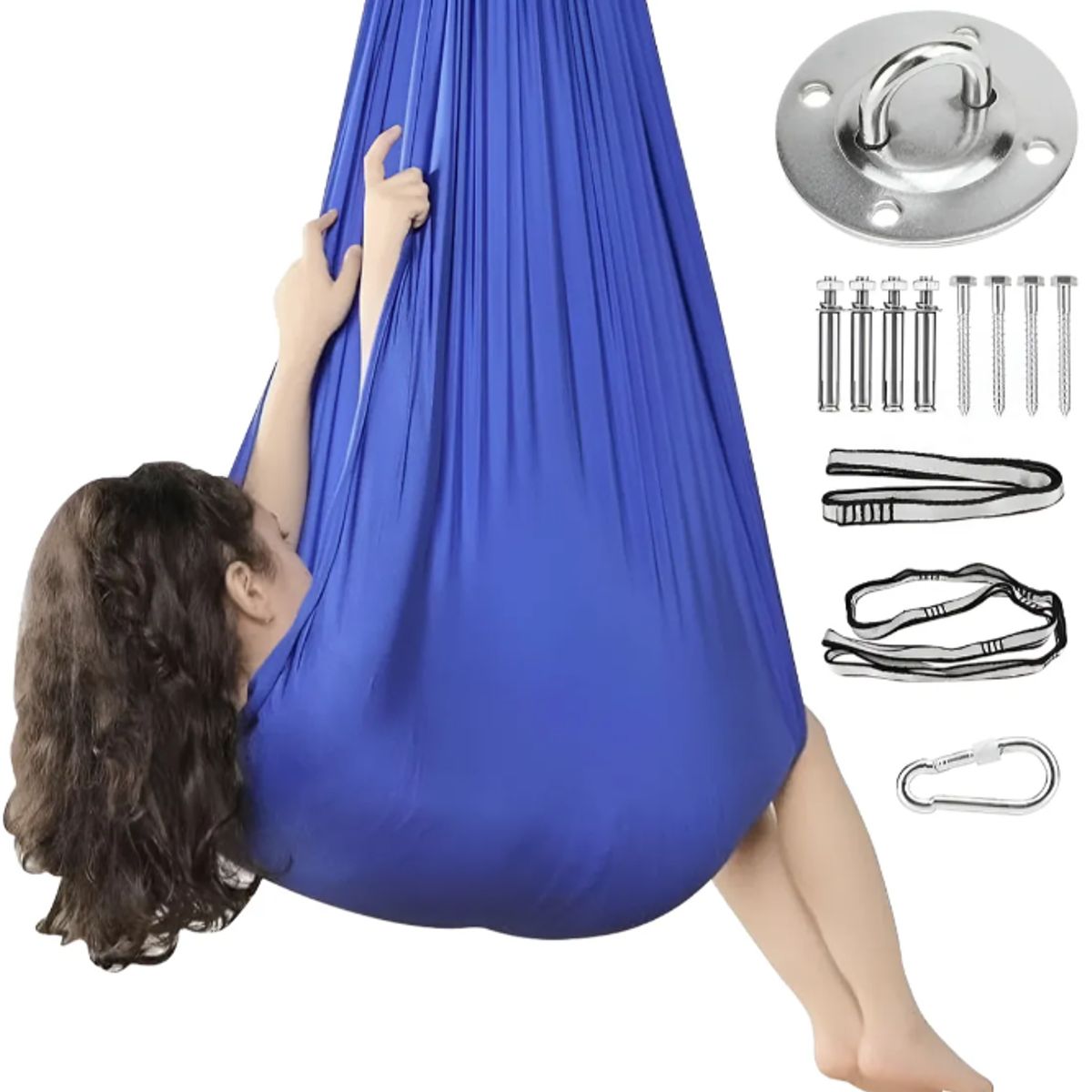 GENERICO - Columpio De Tela Sensorial Para Niños Hamaca Sensorial Azul