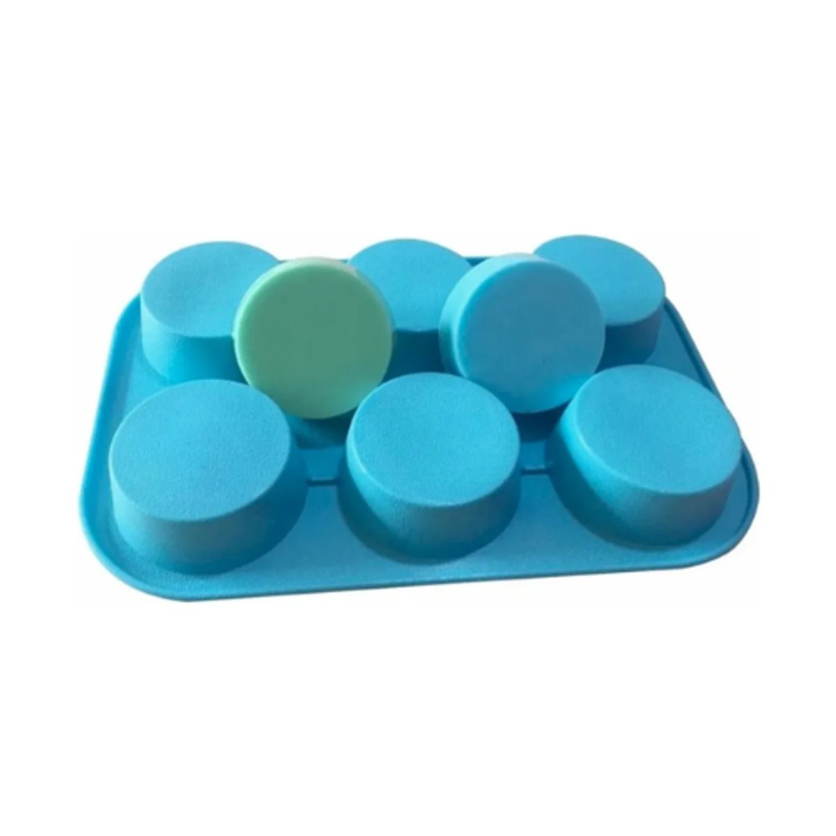 GENERICO - Moldes De Silicona Molde Cupcakes Silicona De 6 Unidades Azul
