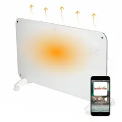 BETTERLIFE - Calefactor Eléctrico Mural De Cristal 2000W WiFi