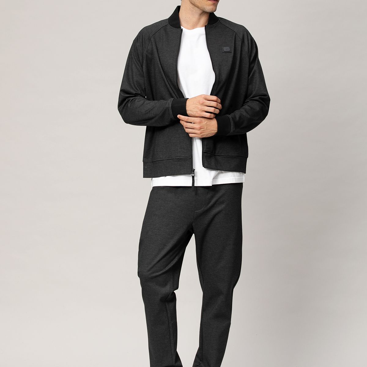 KARL LAGERFELD - Pantalón de felpa texturizada con logo