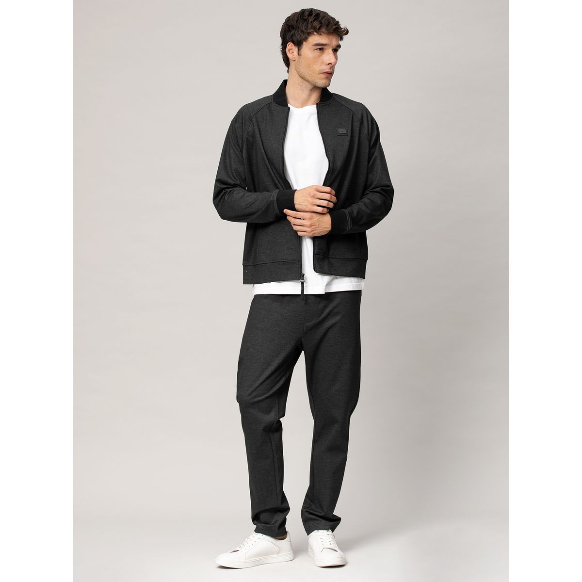 KARL LAGERFELD - Pantalón de felpa texturizada con logo