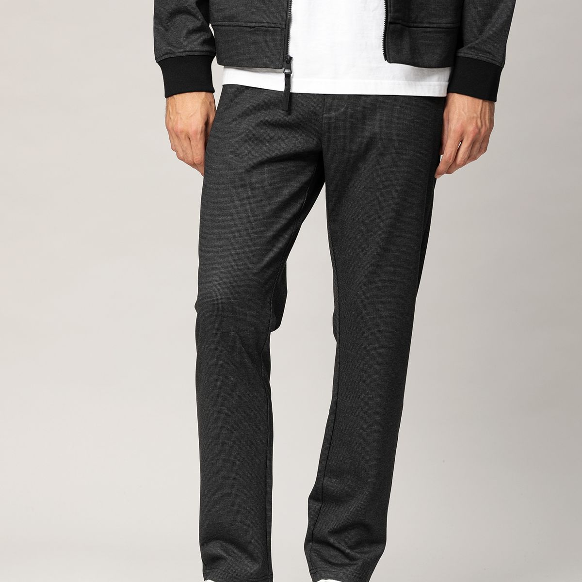 KARL LAGERFELD - Pantalón de felpa texturizada con logo