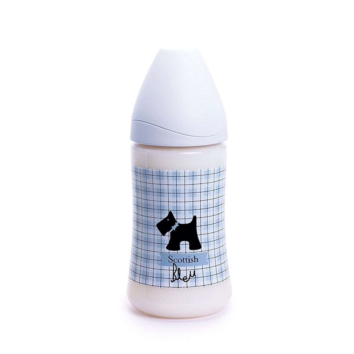 SUAVINEX - MAMADERA BOCA ANCHA TETINA ANATÓMICA SILICONA 270ML 0-6M