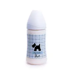 SUAVINEX - MAMADERA BOCA ANCHA TETINA ANATÓMICA SILICONA 270ML 0-6M