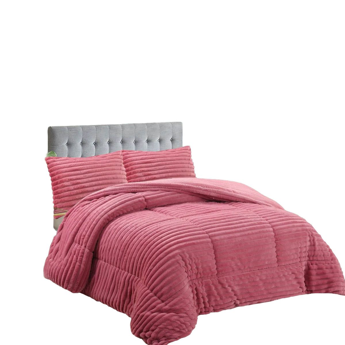 GENERICO - Plumon De Invierno Texturizado Lineas Con Chiporro 2P