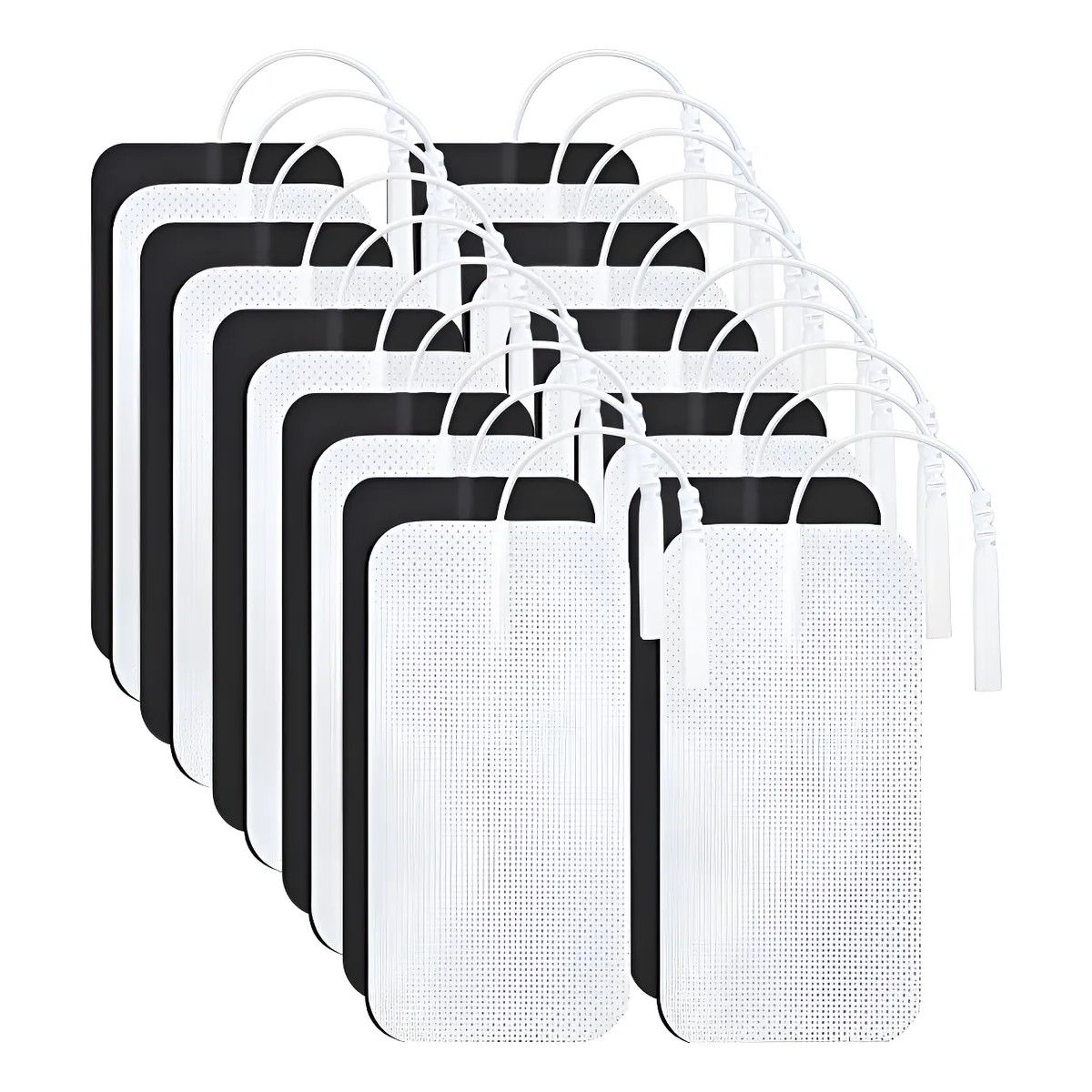 GENERICO - 20 Parches Almohadillas Electrodos Para Tens/ems 5x10 Cm Blanco BELUG