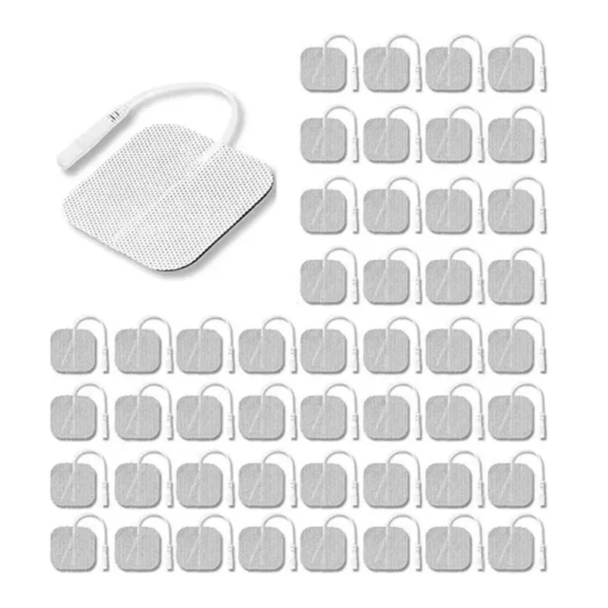 GENERICO - 48 Unids Almohadillas De Electrodos 5x5 Electroterapia Tens Blanco BELUG