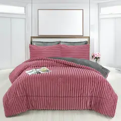 GENERICO - Plumon De Invierno Texturizado Lineas AB Con Chiporro 2P