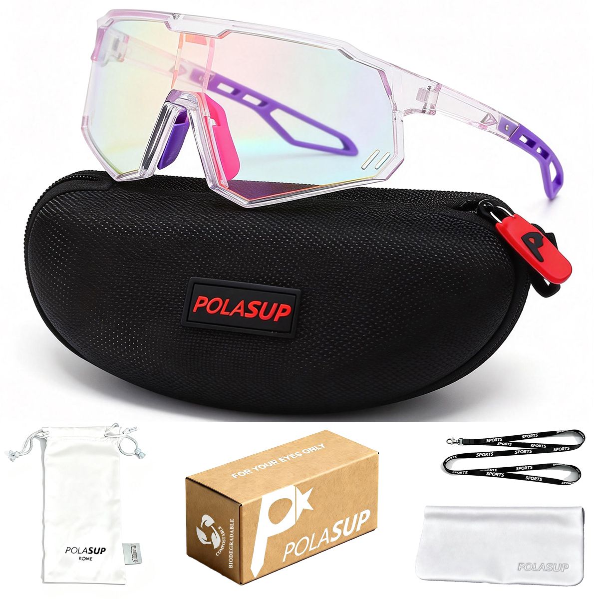 POLASUP - Lentes de Sol POLASUP Deportivos Polarizados UV400 9965P Unisex