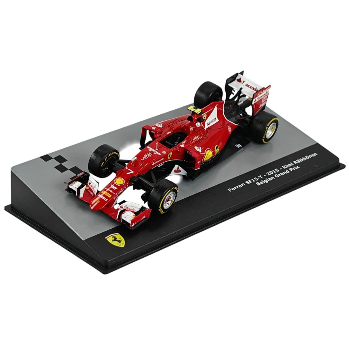 FORMULA 1 - Auto Formula 1 Ferrari SF15-T Belgian GP 2015 #7 Kimi Raikkonen Caja Acrilica IXO 1:43