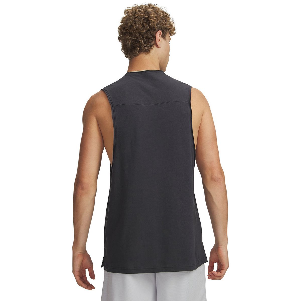 UNDER ARMOUR - Polera S/M Hombre Hoops Training Tank Polera Gris UNDER ARMOUR