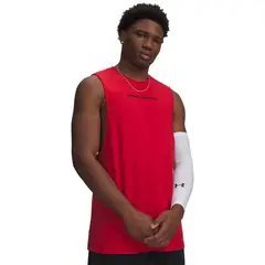 UNDER ARMOUR - Polera SM Hombre Hoops Training Tank Polera Rojo