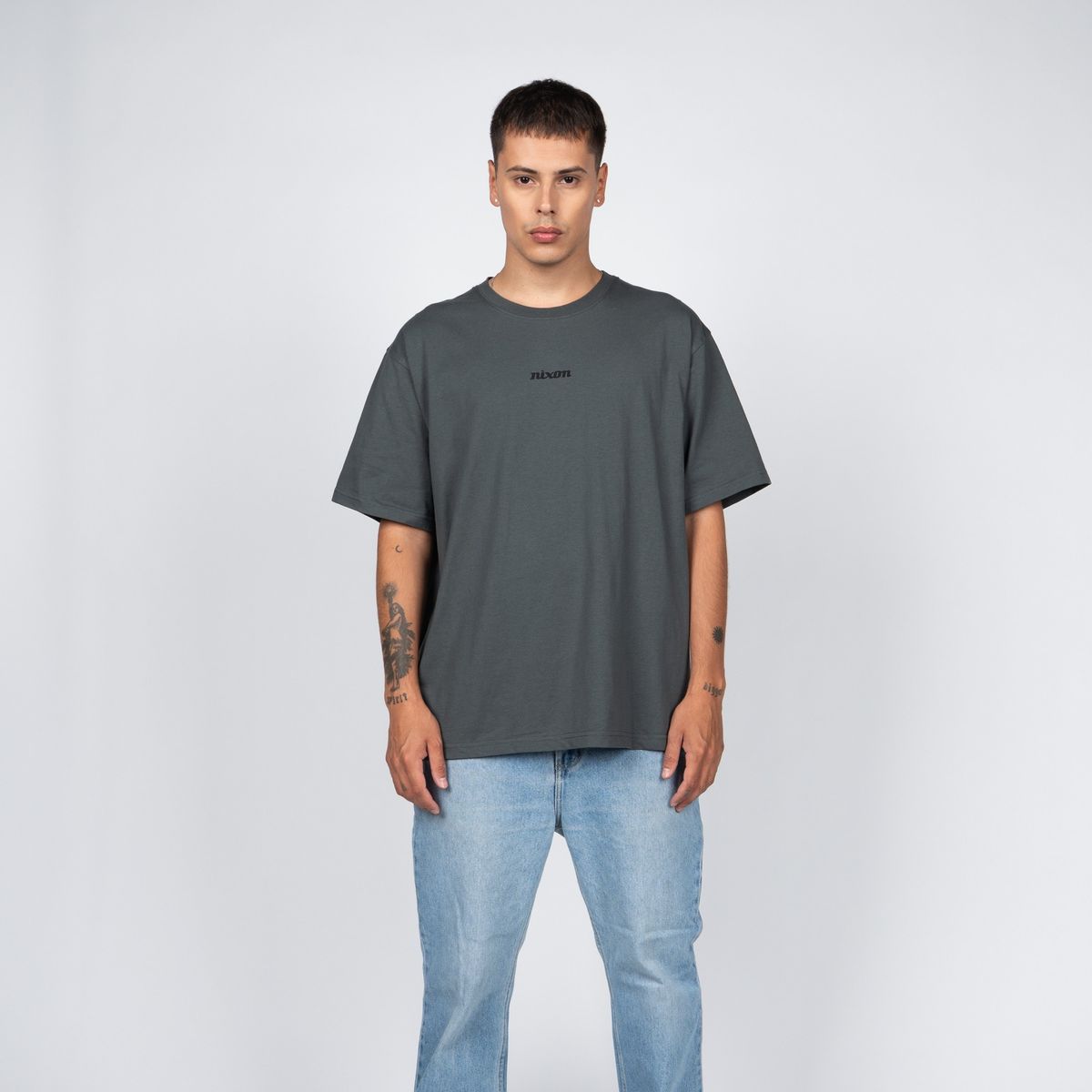 NIXON - Polera Nixon Men Tiny Logo Green