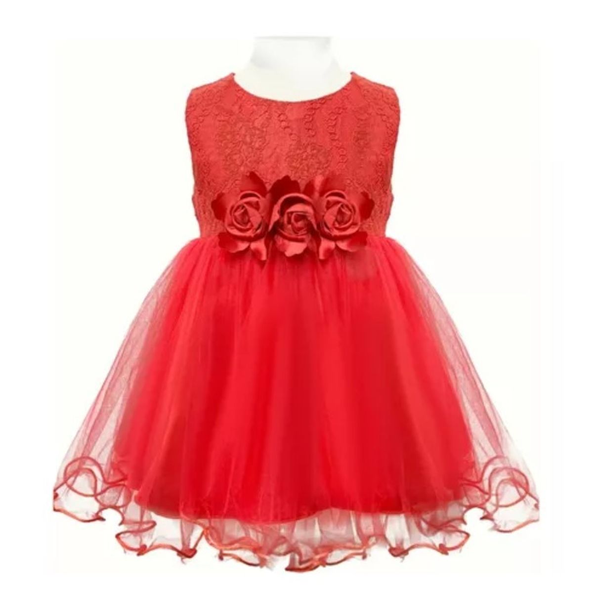 ALMA & DECO - Vestido Fiesta Paje Bodas Bebé Modelo Anyela Color Rojo