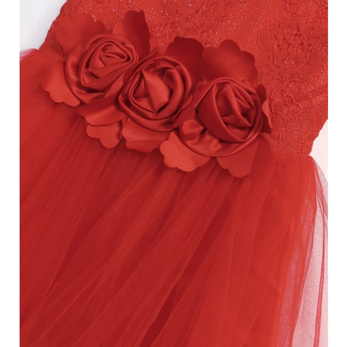 ALMA & DECO - Vestido Fiesta Paje Bodas Bebé Modelo Anyela Color Rojo