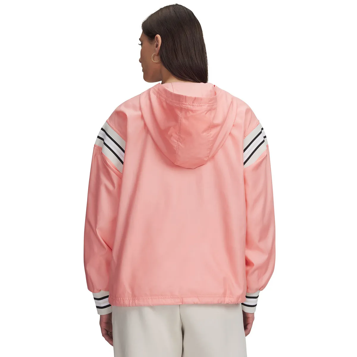 UNDER ARMOUR - Poleron Mujer Icon Woven Heritage ¼ Zip Rosado UNDER ARMOUR
