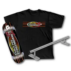 GALO FINGERBOARD - Pack Verano Galo 34 mm - Fingerboard Pro, Polera Algodón y Baranda Inox